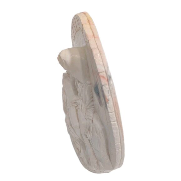 OOAK Mother Mary And Jesus Ceramic Plaque MCM 3D Marble-Like Pieta Figure 8x7" - Picture 9 of 16